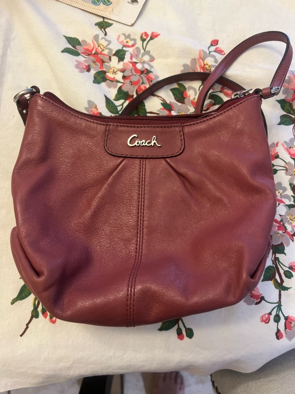 Coach vintage pink Pebble Leather Crossbody Bag